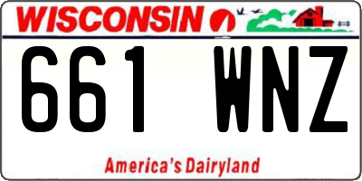 WI license plate 661WNZ