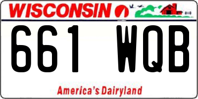 WI license plate 661WQB