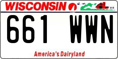WI license plate 661WWN