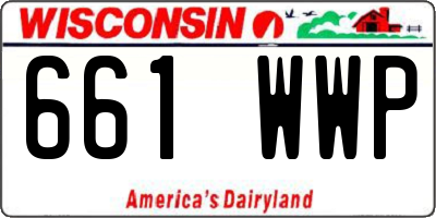 WI license plate 661WWP