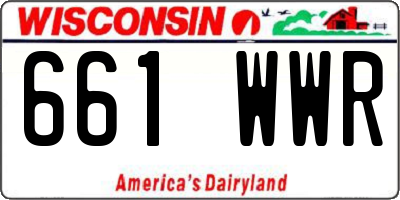 WI license plate 661WWR