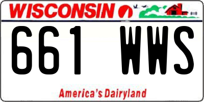 WI license plate 661WWS