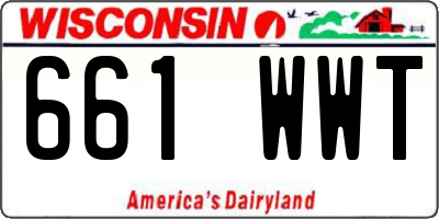 WI license plate 661WWT