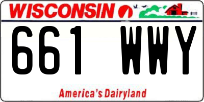 WI license plate 661WWY