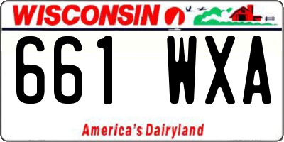 WI license plate 661WXA