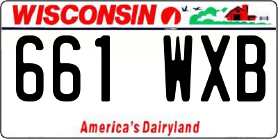 WI license plate 661WXB