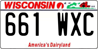 WI license plate 661WXC