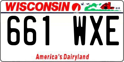 WI license plate 661WXE