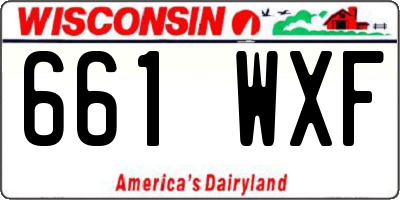 WI license plate 661WXF