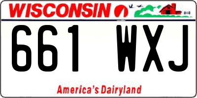 WI license plate 661WXJ