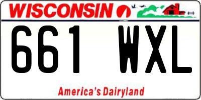 WI license plate 661WXL