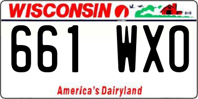 WI license plate 661WXO