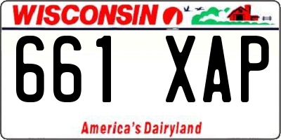 WI license plate 661XAP