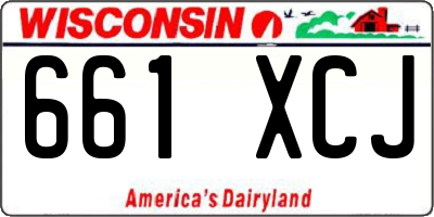 WI license plate 661XCJ