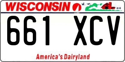 WI license plate 661XCV