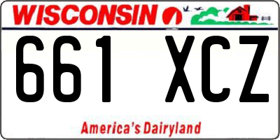WI license plate 661XCZ