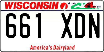 WI license plate 661XDN