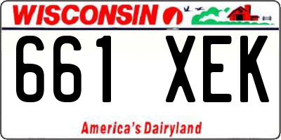 WI license plate 661XEK