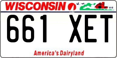 WI license plate 661XET