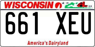 WI license plate 661XEU