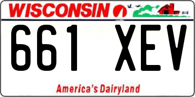 WI license plate 661XEV
