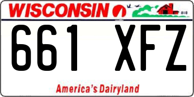 WI license plate 661XFZ