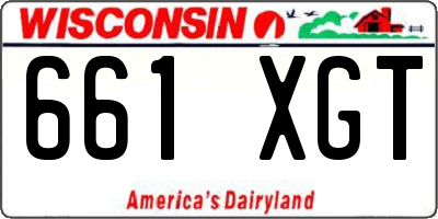 WI license plate 661XGT