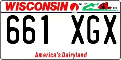 WI license plate 661XGX