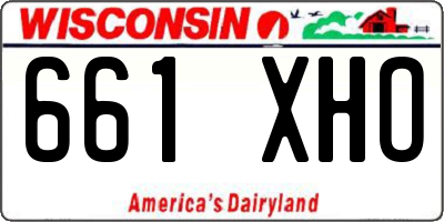 WI license plate 661XHO