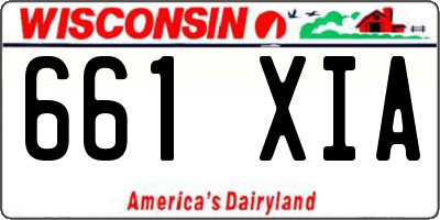 WI license plate 661XIA