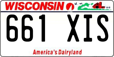 WI license plate 661XIS