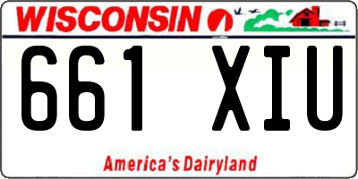 WI license plate 661XIU