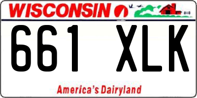 WI license plate 661XLK