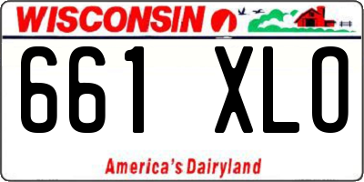 WI license plate 661XLO