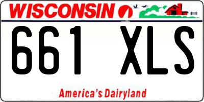 WI license plate 661XLS