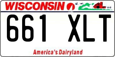 WI license plate 661XLT