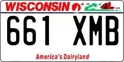 WI license plate 661XMB