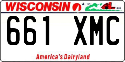 WI license plate 661XMC