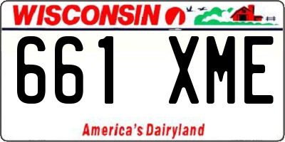 WI license plate 661XME
