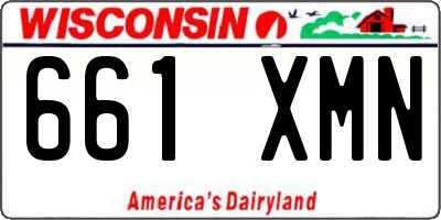 WI license plate 661XMN