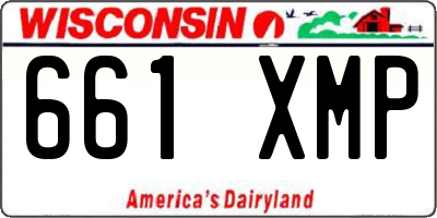 WI license plate 661XMP