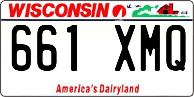 WI license plate 661XMQ