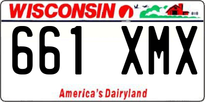 WI license plate 661XMX