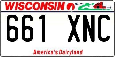 WI license plate 661XNC