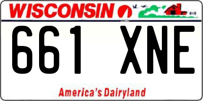 WI license plate 661XNE