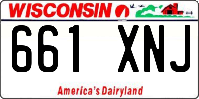 WI license plate 661XNJ