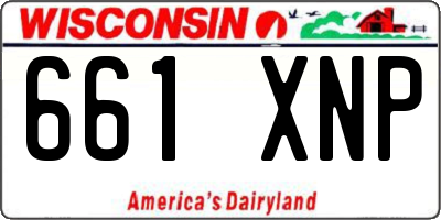 WI license plate 661XNP