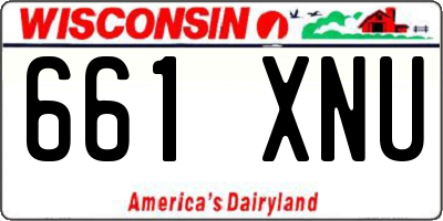 WI license plate 661XNU