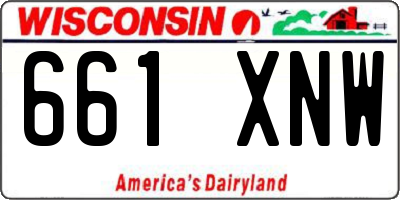 WI license plate 661XNW