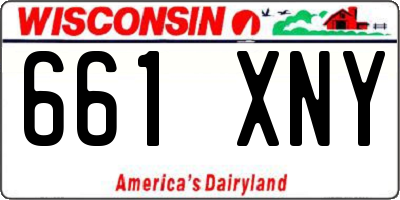 WI license plate 661XNY